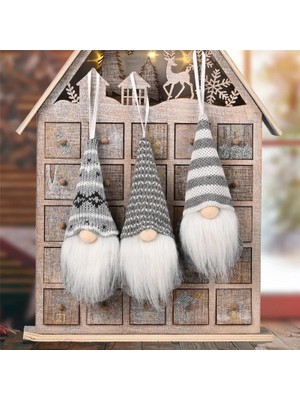 Ganbao Beyaz Noel Deco Noel Mini Gnome Yüzü Olmayan Orman Yaşlı Adam Bebek Kolye 2023 Merry Christmas Natal Noel Noel Ağacı Dekor Navidad (Yurt Dışından)