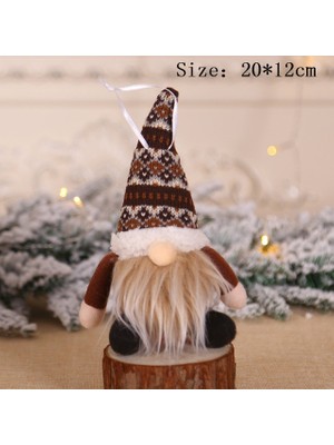 Ganbao Zuo-Brown Gnome Noel Yüzü Olmayan Bebek Merry Christmas Süslemeleri Ev Için Noel Süsleri Noel Hediyeleri Navidad Mutlu Yıllar 2023 (Yurt Dışından)