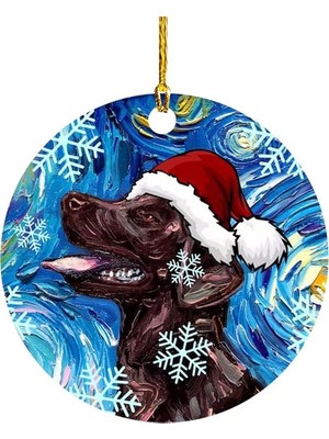 Ganbao 13 1 Adet Noel Sevimli Köpek Kedi Şapka Kolye Noel Dekorasyon Kolye Karikatür Noel Ağacı Kolye Ev Araba Sırt Çantası Süsleme (Yurt Dışından)