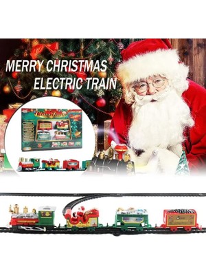 Ganbao 1 Takım Noel Elektrikli Tren Oyuncak Raylı Araba Mini Tren Parçası Çerçeve Ses Işığı ile Noel Ağacı Dekorları Çocuk Oyuncak Yeni Yıl Noel Hediyesi (Yurt Dışından)