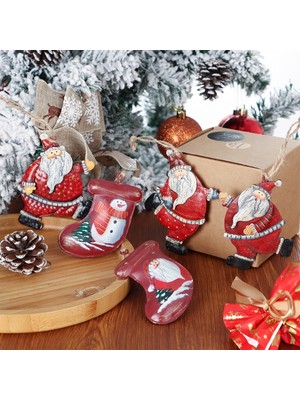 Ganbao 6X10.5CM-1PC Hediyeler Noel Ağacı Süsleme Damla Süsler Karikatür Melek Noel Dekor Boyalı Noel Baba Asılı Kolye Festivali Kaynağı (Yurt Dışından)