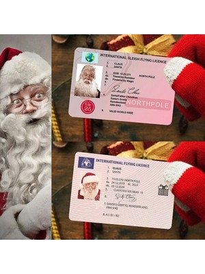 Ganbao C 1 Adet Yaratıcı Noel Baba Uçuş Lisansı Noel Arifesi Ehliyet Çocuklar Için Noel Hediyesi Ev Noel Ağacı DECOR2022 2023 (Yurt Dışından)