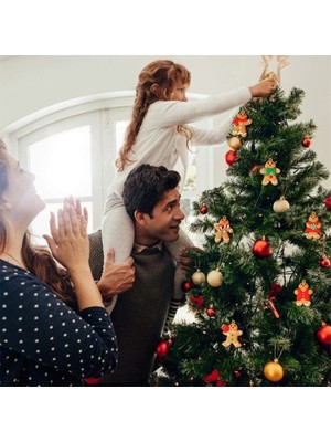 Ganbao Tip 4 1 Takım Zencefilli Kurabiye Adam Süsler Noel Ağacı Süslemeleri Için, Uzun Zencefil Adam Asılı Takılar Noel Ağacı Süs Tatil Dekor (Yurt Dışından)