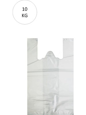 Beyaz Atlet Poşet Küçük Boy 25X45 cm Takriben 1.110 Adet 10 kg