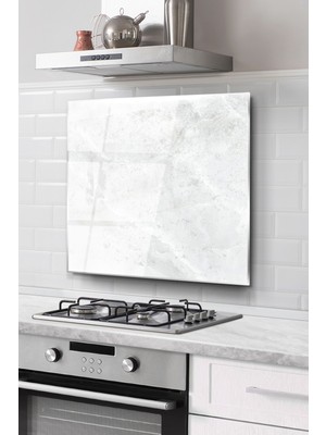 Ne Verelim Size Ocak Arkası Cam Koruyucu Tezgah Ankastre Arkası Koruyucu | Mermer Desenli