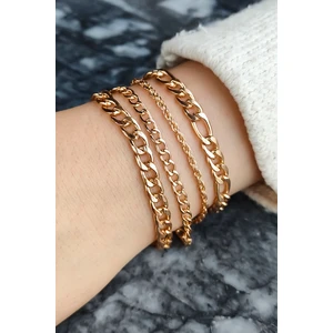 Trend Collection Kadın 4 Lü Bileklik Seti Altın Kaplama Gold Ekonomik Kombin