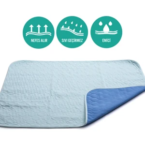 5 Katlı Emici, Yıkanabilir, Sıvı Geçirmez Köpek Çiş Pedi (75X90 cm)