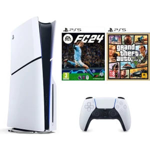 Playstation 5 Slim İthalatçı Garantili + Fifa Fc 24 + Gta 5