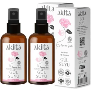 % 100 Doğal Yağı Alınmamış Gül Suyu Cam Şişe 2X100mL