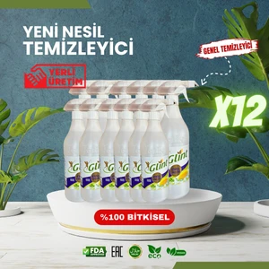 12 x 1 Lt  Bitkisel Fırın Ocak Tezgah Temizleme Spreyi Kokusuz Anti Alerjik