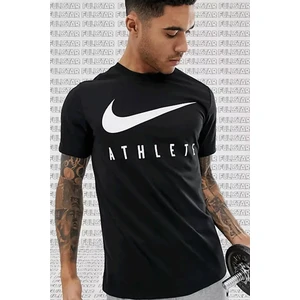Dri Fit Training Cotton Tee Short Sleeve Baskılı Siyah Tişört
