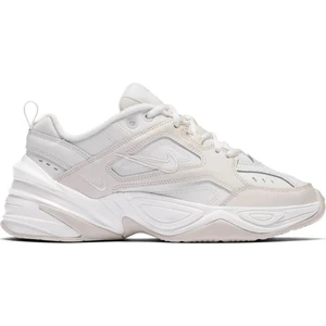 M2K Tekno Leather Unisex Sneaker Hakiki Deri Spor Ayakkabı Kırık Beyaz Yükseklik 4cm