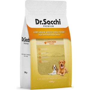 Dr.sacchi Premium Düşük Tahıllı Tavuklu Yetişkin Köpek Maması 2 kg