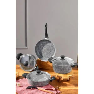 Maxx Cook 7 Parça Tencere Seti Gri