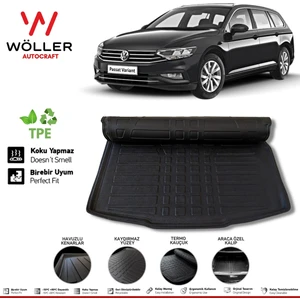Volkswagen Passat Variant Bagaj Havuzu B8 B8.5 2015 Sonrası 3D Wöller Ultraflex Esnek