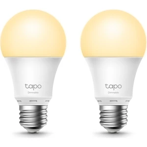 Tapo L510E(2-pack), Ayarlanabilir Akıllı Wi-Fi Ampulü, 806 Lümen, E27 Duy, 8,3W, Enerji tasarrufu, Amazon Alexa ve Google Home ile çalışır, Kısılabilir Yumuşak Sıcak Beyaz, Hub Gerekmez