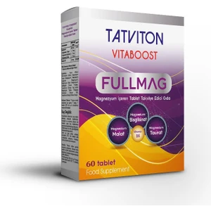 Vitaboost Fullmag 60 Tablet Magnezyum Taurat, Bisglisinat, Malat ve B6