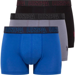 U.S. Polo Assn. Erkek Antrasit-Saks-Siyah 3'lü Boxer 80518