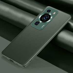 Huawei P60 Pro Pu Düz Deri Kamera Koruması Cep Telefonu Kılıfı (Yurt Dışından)