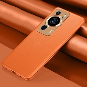 Huawei P60 Pro Pu Düz Deri Kamera Koruması Cep Telefonu Kılıfı (Yurt Dışından)
