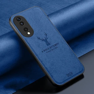 Honor 100 Kumaş Geyik Deseni Cep Telefonu Kılıfı (Yurt Dışından)