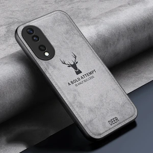 Huawei Mate 50 Pro Kumaş Geyik Deseni Cep Telefonu Kılıfı (Yurt Dışından)