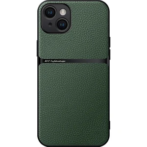 iPhone 15 Pu Deri Manyetik Emme Cep Telefonu Kılıfı (Yurt Dışından)