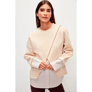 Muni Muni Poplin Garnili Oversize Sweatshirt-Vizon