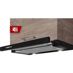 A100 60 cm Siyah Sürgülü Sessiz Aspiratör