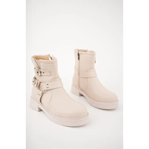 Osho Garantili Fermuarlı Kemer Detaylı Kadın Kışlık Bot