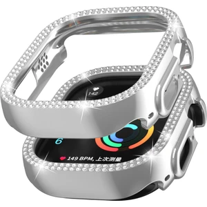 Apple Watch 8 Ultra/ Ultra 2 Kasa Koruma (49 Mm) Elmas Taşlı Zarif Şık Önü Açık Koruma Kılıf