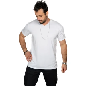 Aşırı Terleme Önleyici Beyaz V Yaka Erkek T-Shirt, Ter Sızdırmaz, Çift Katmanlı