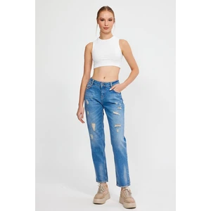 Alexander Gardi Özel Koleksiyon Yırtık Detaylı Denim Pantolon (AG-1051G)