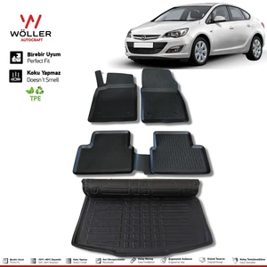 Opel Astra J Sedan Paspas Bagaj Havuzu 2010 2020 3D Wöller Ultraflex Set