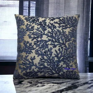 Pillows Store Mercan Desenli Lacivert  Kırlent Kılıfı 45CM*45CM