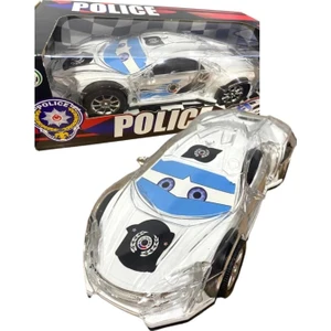 Pratik Toys 30 cm Sesli Işıklı Çarp Dön Police Pilli Araba 2044