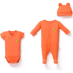 Kiddy Turtles %100 Organik Pamuk 3'lü Hastane Çıkış Seti