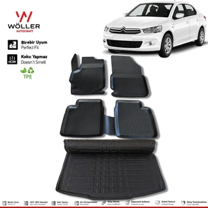 Citroen C Elysee Paspas Bagaj Havuzu 2012 2023 Arası 3D Havuzlu Wöller