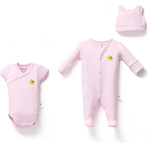 Kiddy Turtles %100 Organik Pamuk 3'lü Hastane Çıkış Seti