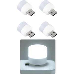 Güncel Çarşı Güncelçarşı 4 Adet Taşınabilir USB Mini LED Lamba, Mini Gece Lambası, Kitap Okuma Lambası, Loş Ortam Işığı