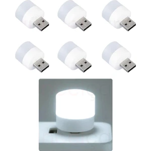 Güncel Çarşı Güncelçarşı 6 Adet Taşınabilir USB Mini LED Lamba, Mini Gece Lambası, Kitap Okuma Lambası, Loş Ortam Işığı