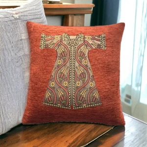 Pillows Store Kaftan Desenli Kiremit Kırlent Kılıfı 45CM*45CM