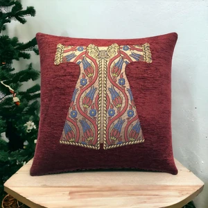 Pillows Store Kaftan Desenli Bordo Kırlent Kılıfı 45CM*45CM