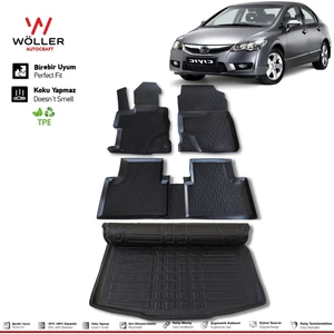 Honda Civic Fd6 Paspas Bagaj Havuzu 2006 2012 Arası 3D Havuzlu Wöller