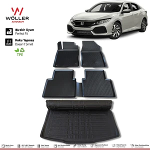 Honda Civic Fc5 Paspas Bagaj Havuzu 2016 2021 Arası 3D Wöller Ultraflex Set