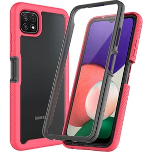 Seashell Digital Samsung Galaxy A22 5g (Ab Versiyonu) Için 3'ü Tam Kapsama Telefon Kılıfı Pc+Tpu Hibrid Kapak Pet Ekranı Koruyucu-Pink (Yurt Dışından)
