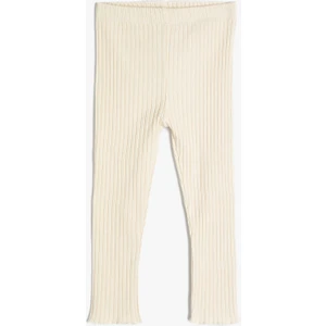 Basic Ribanalı Tayt Beli Lastikli Pamuklu