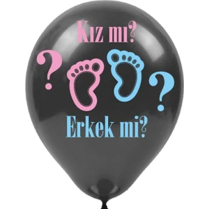 Evoş Party Kız Mı Erkek Mi Cinsiyet Belirleme Balonu 2 ADET (MAVİ KONFETİ)