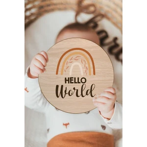 Ceo Design Bebek Anı Kartı Hello World Bebek Hediyelik 14 cm Yenidoğan Bebek Fotoğraf Çekimi Kartı