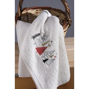 Meyn Collection Yılbaşı Çam Ağaçları Nakışlı Hediyelik 50X90 Tekli El Havlusu